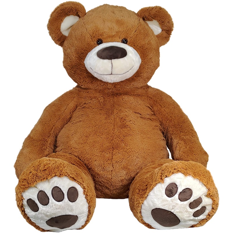 Anico 59' Tall (5 Foot) Giant Plush Bear, Stuffed Animal, Medium Brown Teddy Bear With Smiling Face. Premium Stuffed Toy Teddy Bear, Perfect For Girlfriend, Kids, Valentine'S Day, Christmas!