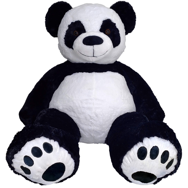 Anico 59' Tall (5 Foot) Giant Plush Bear, Stuffed Animal, Panda Bear With Smiling Face. Premium Stuffed Toy Panda Bear, Perfect For Girlfriend, Kids, Valentine'S Day, Christmas!