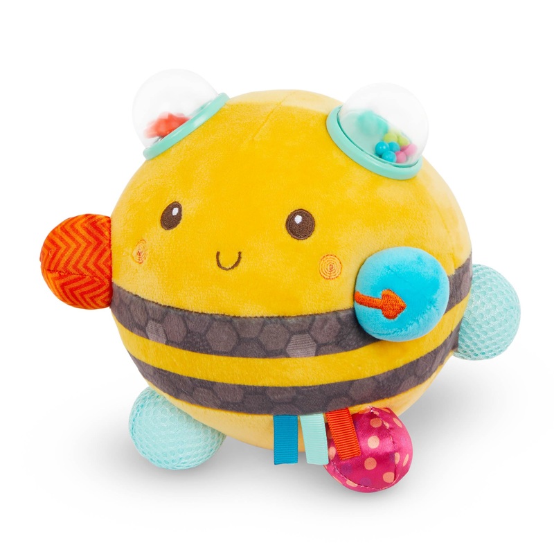 B. Sensory Plush Bumble Bee Baby ,Sensory Baby Toy  Bumpy Plush Bee With Fun Features, Interactive Play, Bumps, Colors, Textures & Sounds, Toys For Infants, Babies,Fuzzy Buzzy Bee  0 Months +