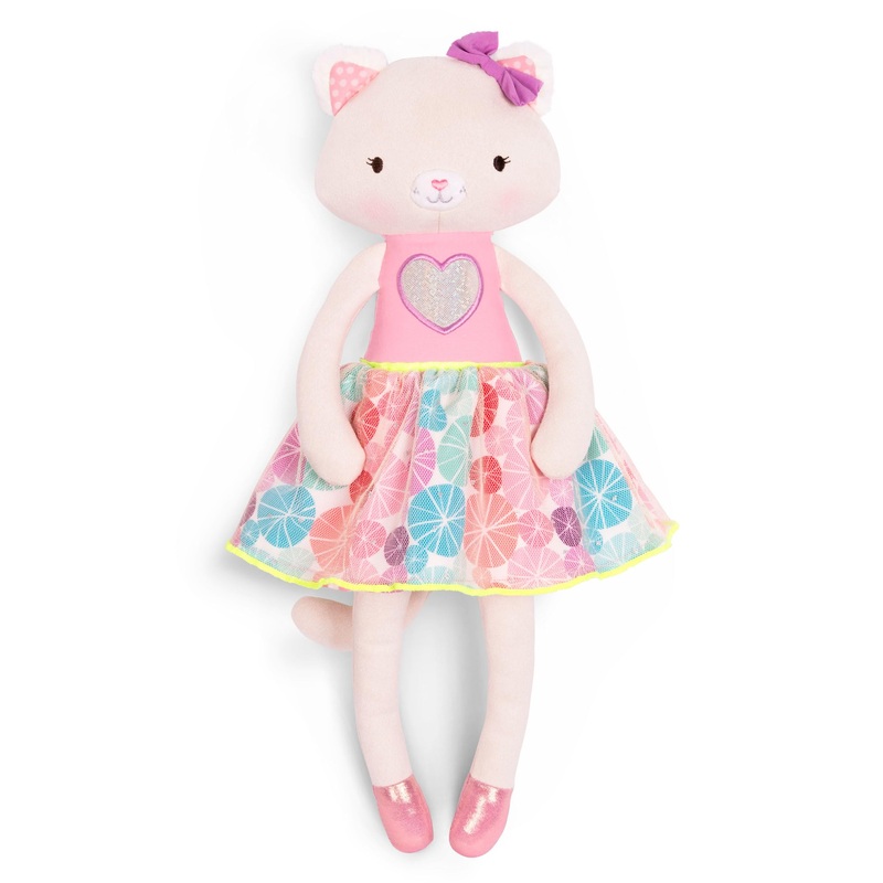 B. Toys - Plush Cat Baby Doll With Ballet Tutu & Sparkly Shoes - 15' Soft Cuddly Stuffed Animal Baby Toys For Toddlers - Machine Washable Kitty For Bedtime, Playtime & Nursery