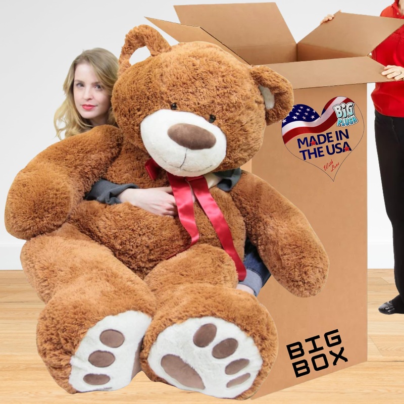 Big Plush 5-Foot Giant Teddy Bear - Soft Plush Toy - Huge Stuffed Animal In Big Box