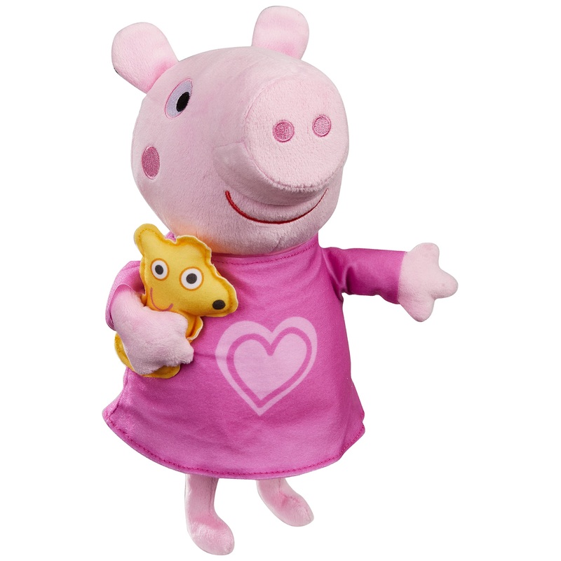 Peppa Pig PeppaS Bedtime Lullabies Singing Plush Doll, 11 Inch Interactive Stuffed Animal, Preschool Toys For 18 Month Year Old Girls And Boys And Up, With Teddy Bear Accessory