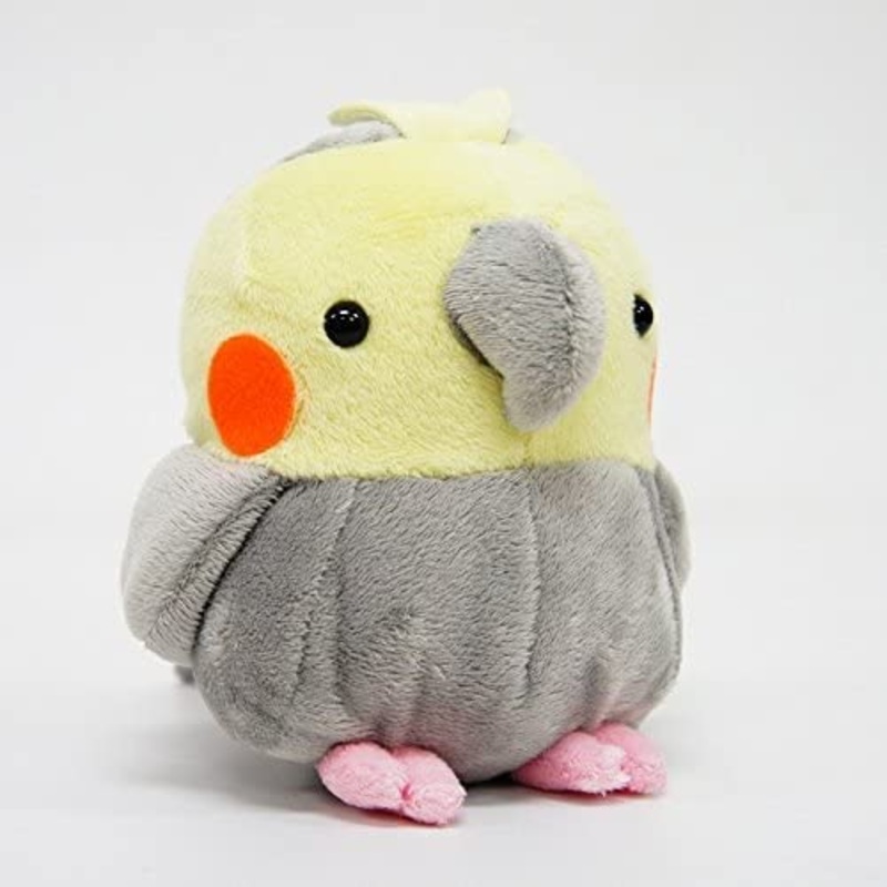 Soft And Downy Medium Bird Stuffed Toy Doll (Cockatiel Grey/M Size