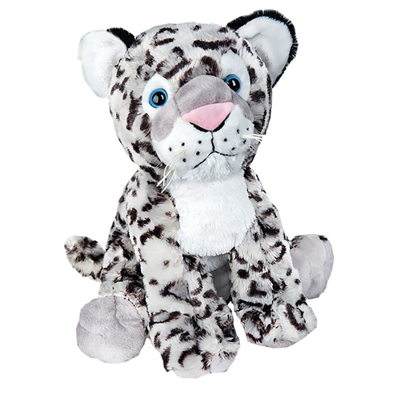 Stuffems Toy Shop Record Your Own Plush 16 Inch Snow Leopard - Ready To Love In A Few Easy Steps