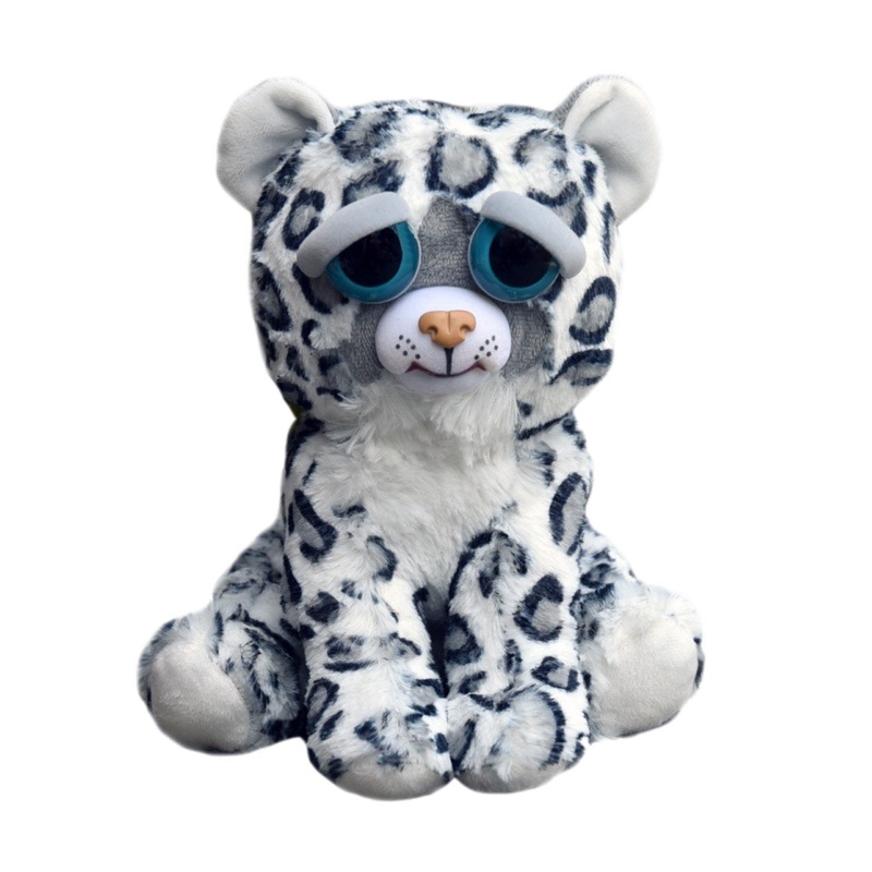 William Mark Corp Feisty Pets: Lethal Lena- Adorable 8.5'' Plush Stuffed Snow Leopard That Turns Feisty With A Squeeze
