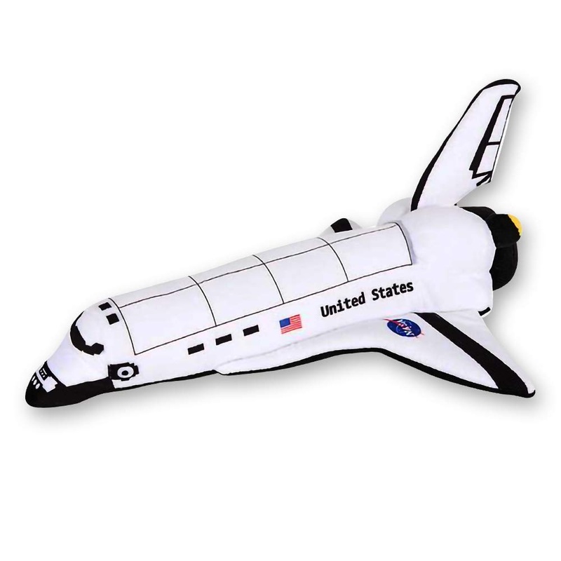Artcreativity Stuffed Space Shuttle - 14' Soft Cuddly Astronaut Toy For Kids, Easter Basket Stuffer, Birthday Gift