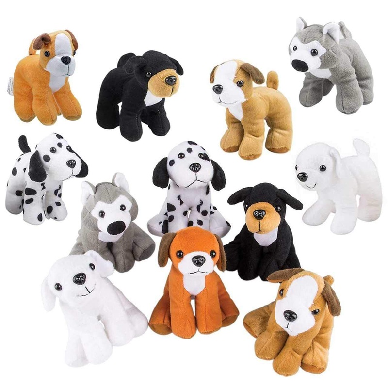 Bulk Plush Puppy Dog Stuffed Dog Animal Toys | Variety Pack Made Of Soft Plush  Great As A Party Favor, Gift, Or Companion  Pretend Play For Kids  1 Or 2 Dozen Puppy Assortment (12 Pack)