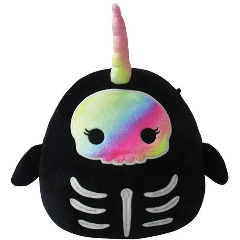 Squishmallow Official Kellytoy Halloween Squishy Soft Plush Toy Animals (Bufinda Narwhal Skelelton, 12 Inch)
