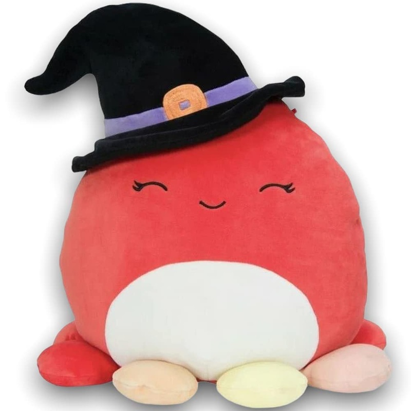 Squishmallow Official Kellytoy Halloween Squishy Soft Plush Toy Animals (Detra Witch Octopus, 8 Inch)