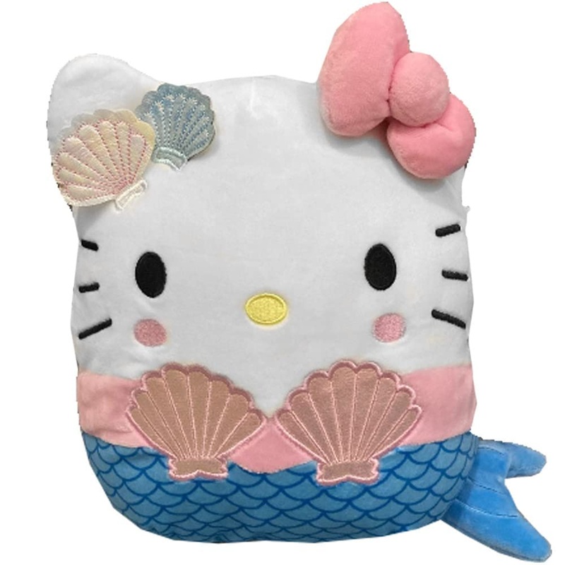 Squishmallow Official Kellytoy Sanrio Squad Squishy Stuffed Plush Toy Animal (Hello Kitty (Mermaid), 6.5 Inch)