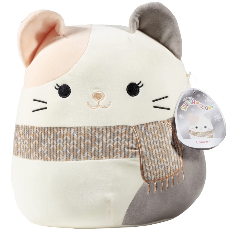Squishmallows 12-Inch Camette The Cat - Official Jazwares Plush - Collectible Soft & Squishy Kitty Stuffed Animal Toy - Add To Your Squad - Gift For Kids, Girls & Boys
