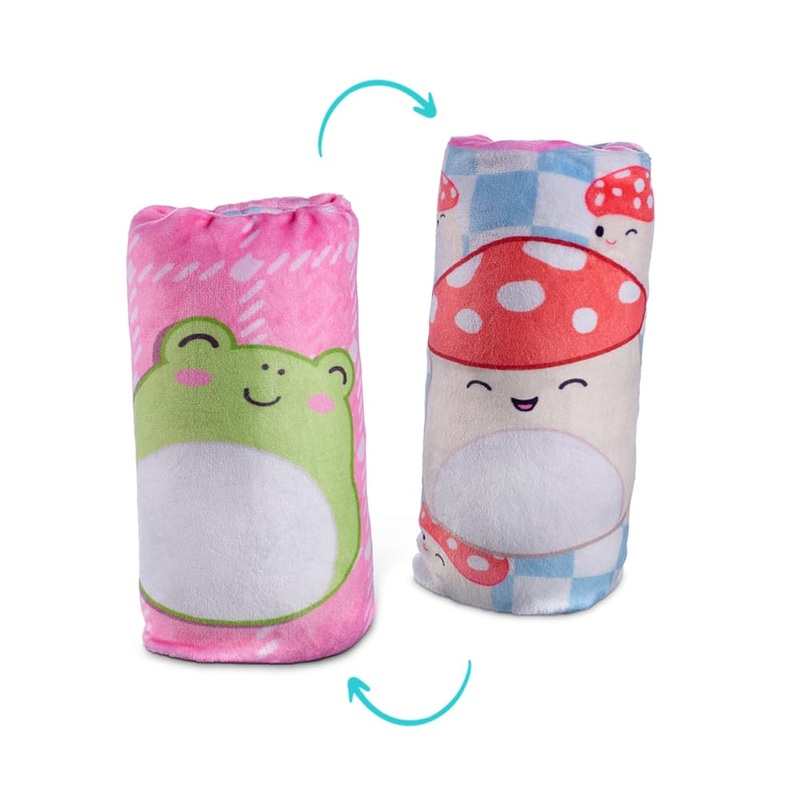 Top Trenz Squishmallows Flippin' Cute Reversible Water Wiggler, Sensory Plush Snake With Wendy The Frog & Malcolm The Mushroom, Classroom Fidget Toy & Party Favors (1 Water Wiggler Toy)