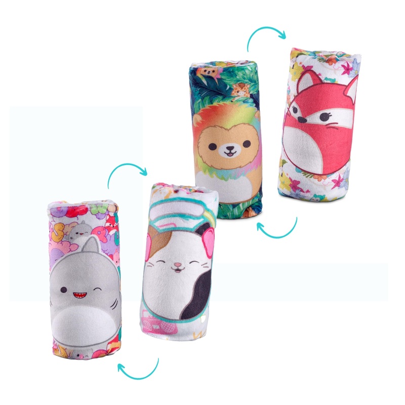 Top Trenz Squishmallows Water Wigglers - Two Flippin' Cute Water Wigglers - Reversible Sensory Squishies, Perfect Classroom Fidget Toy, Party Favors & Prizes, 2 Pack