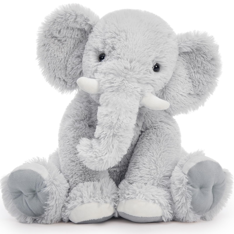 Toys Studio 19.6 Inch Stuffed Elephant Animal Soft Giant Elephant Plush Gift For Girls, Boys (Gray)