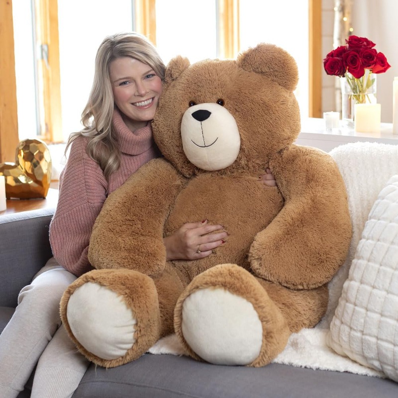 Vermont Teddy Bear Giant Teddy Bear - 4 Ft, 48' Large Plush Toy, Giant Stuffed Animal, Soft Brown Bubba Valentines Day Gifts For Kids, Girlfriend, Wife, Anniversary Or Birthday - Designed In The Usa