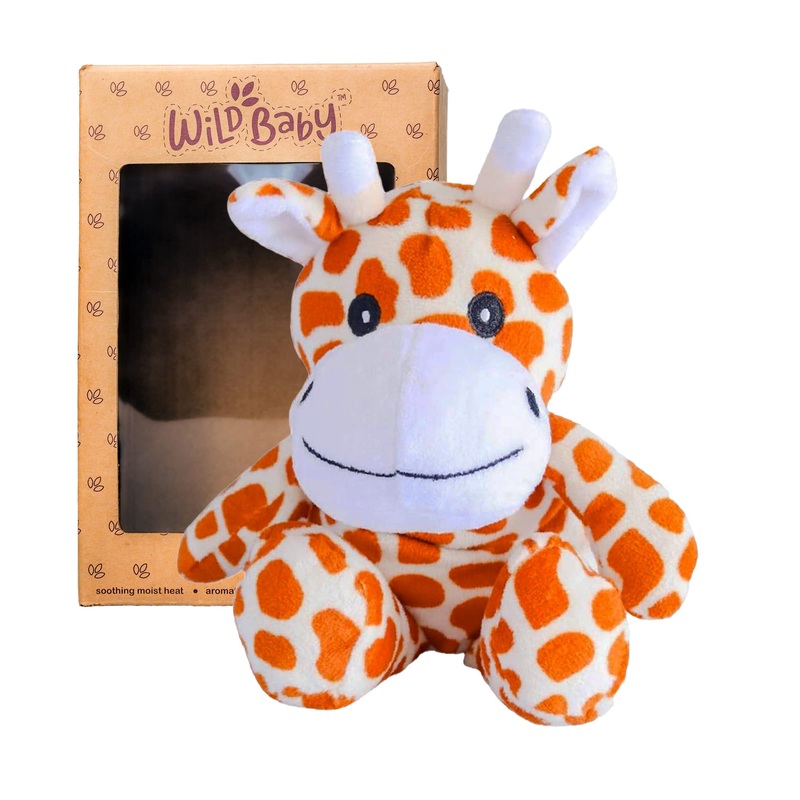 Wild Baby Giraffe Stuffed Animals, Warmie For Kids, 10 Inch, Microwavable, Heatable Clay Beads, Squishmallow Plush Pal With Dried Lavender Aromatherapy, Soft & Cuddly, Kids Gifts Box Ready