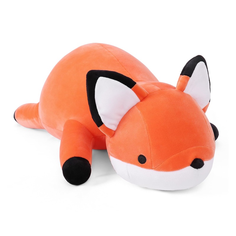 22' Weighted Stuffed Animals, 4.2Lb Cute Weighted Fox Plush Toy Throw Pillows Giant Cuddle Plushies Dolls (Fox)
