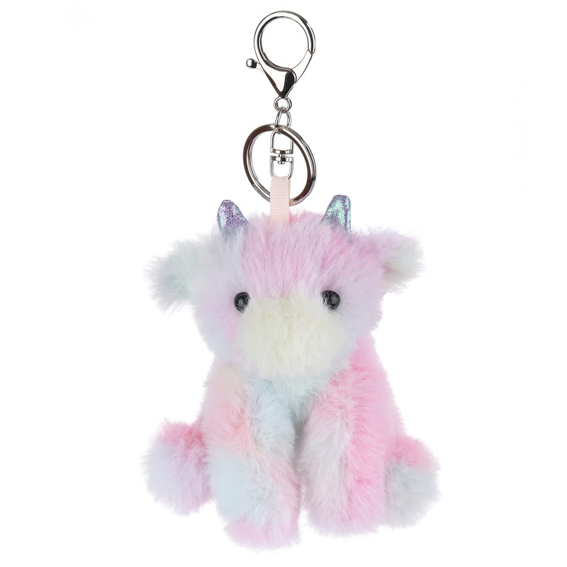 Apricot Lamb Cute Toys Plush Colorful Dragon Dinosaur Stuffed Animal Soft Keychain For Kids Bag, Purse, Backpack, Handbag (Colorful Dragon5 Inches)