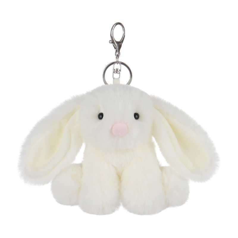 Apricot Lamb Cute Toys Plush Cream Bunny Rabbit Stuffed Animal Soft Keychain For Kids Bag, Purse, Backpack, Handbag (6 Inches)