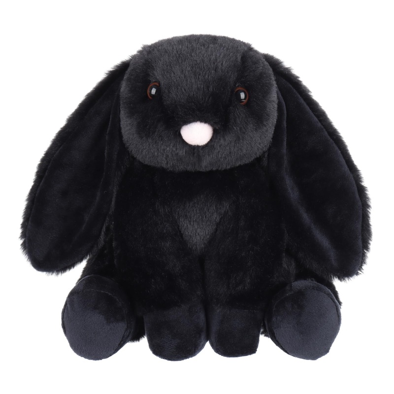 Apricot Lamb Toys Plush Bunny Rabbit Stuffed Animal With Fluffy Soft Ears (Black, Small-8')