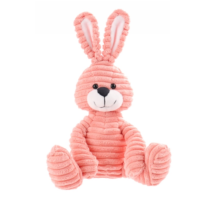 Apricot Lamb Toys Plush Corduroy Rabbit Bunny Stuffed Animal Soft Cuddly Perfect For Child Red Bunny,8.5 Inches