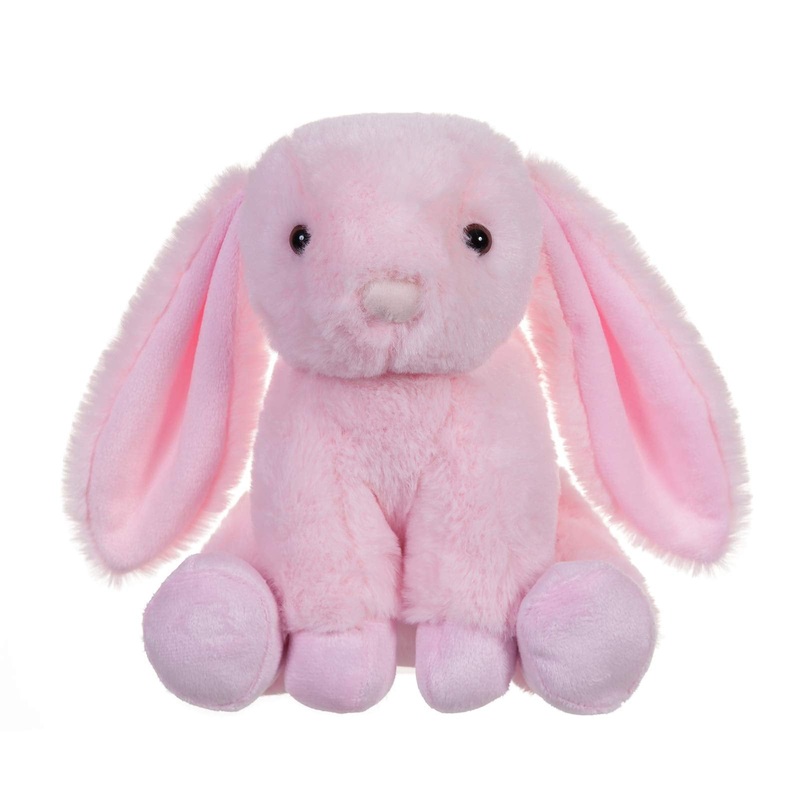 Apricot Lamb Toys Plush Pink Bunny Rabbit Stuffed Animal With Fluffy Soft Ears (Pink Bunny, 8 Inches)