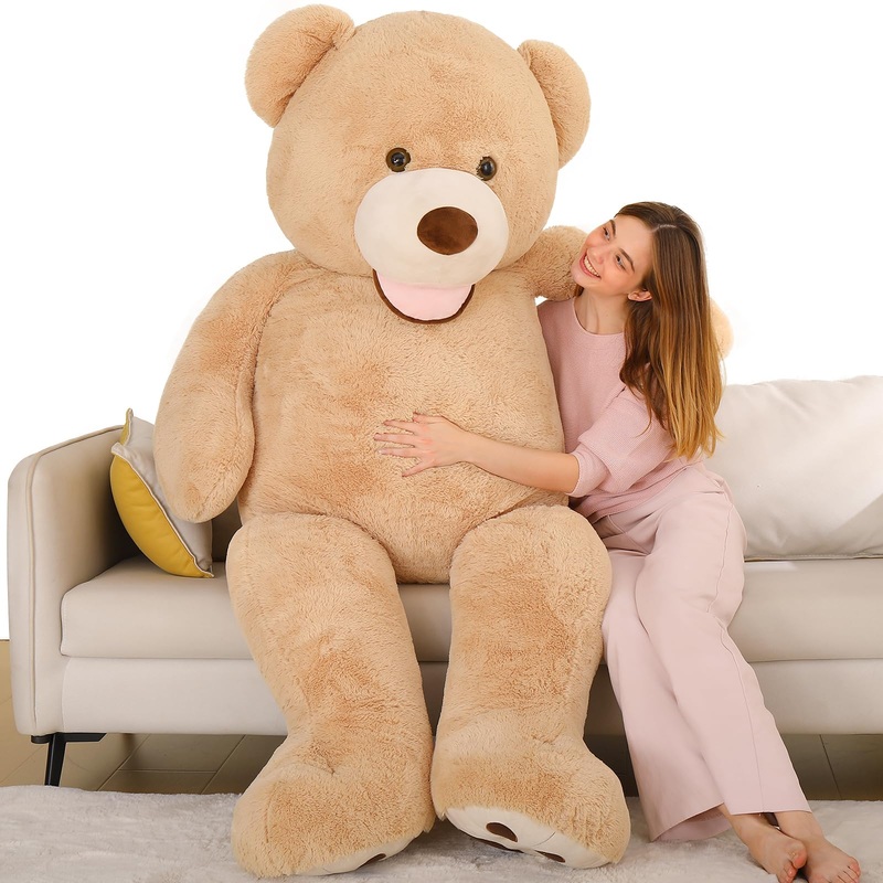 Maogolan Big Stuffed Animal - 6 Feet Giant Plush Teddy Bear - Adorable And Fluffy Jumbo Teddy For Girlfriend, Boyfriend, Wife - Brown