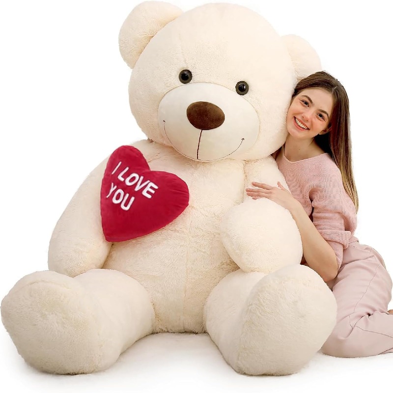 Maogolan Big Teddy Bear 6 Feet For Girlfriend - I Love You Red Heart Giant Teddy Bear Stuffed Animal - Huge Valentines Teddy Bear For Boyfriend,Wife,Lover - Valentine'S, Anniversary, Birthday