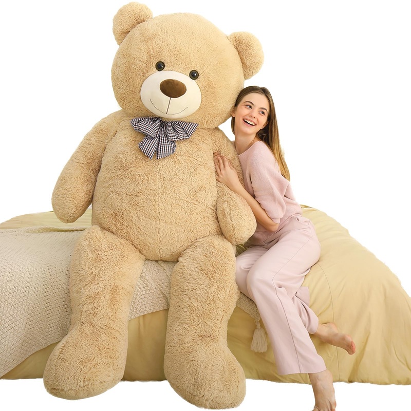 Maogolan Big Teddy Bear 6 Feet,Life Size Huge Teddy Bear Plush Stuffed Animal,Adorable And Soft Teddy Bear Gift For Christmas,Valentines,Birthday,Or Long Distance