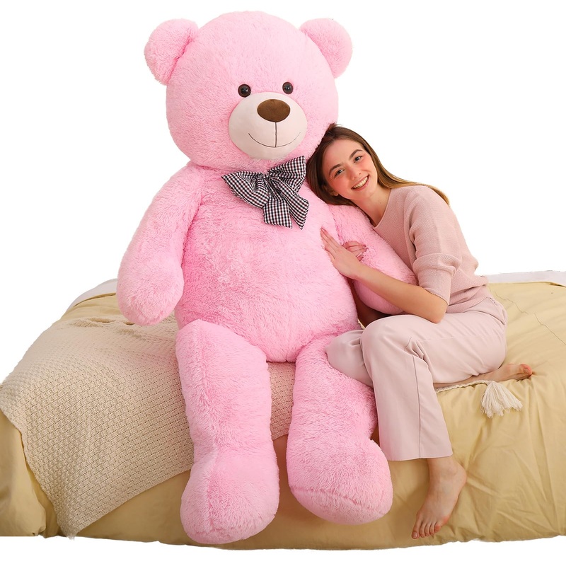 Maogolan Giant Teddy Bear 6 Feet Tall, Pink Human Size Big Teddy Bear Stuffed Animal For Boyfriend,Girlfriend,Wife On Valentines,Christmas,Birthday