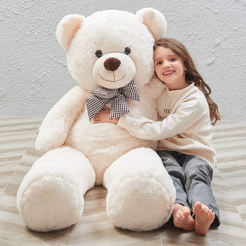 Maogolan Giant Teddy Bear Big 4 Feet Stuffed Animal Stuffed Bear Baby Shower Life Size Large Teddy For Girlfriend Boyfriend Wife Children