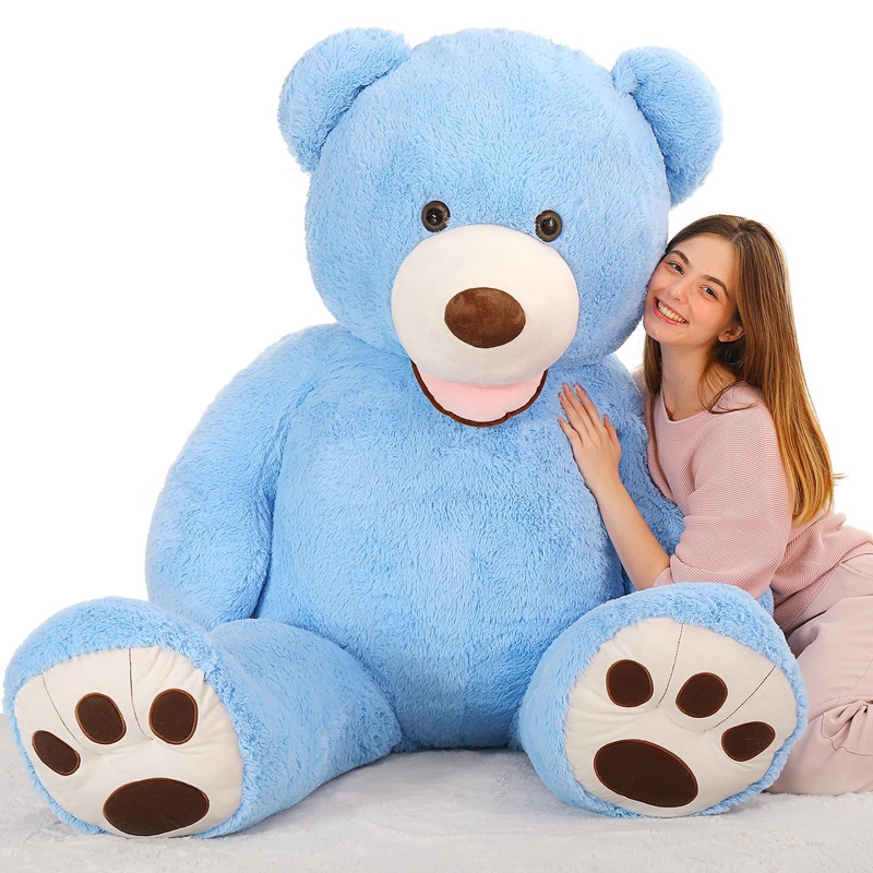 Maogolan Giant Teddy Bear Plush 6 Feet, Cute Valentines Day Teddy Bear Stuffed Animal With Smiling Face, Gift For Girlfriend Boyfriend Wife On Anniversary,Christmas Long Distance