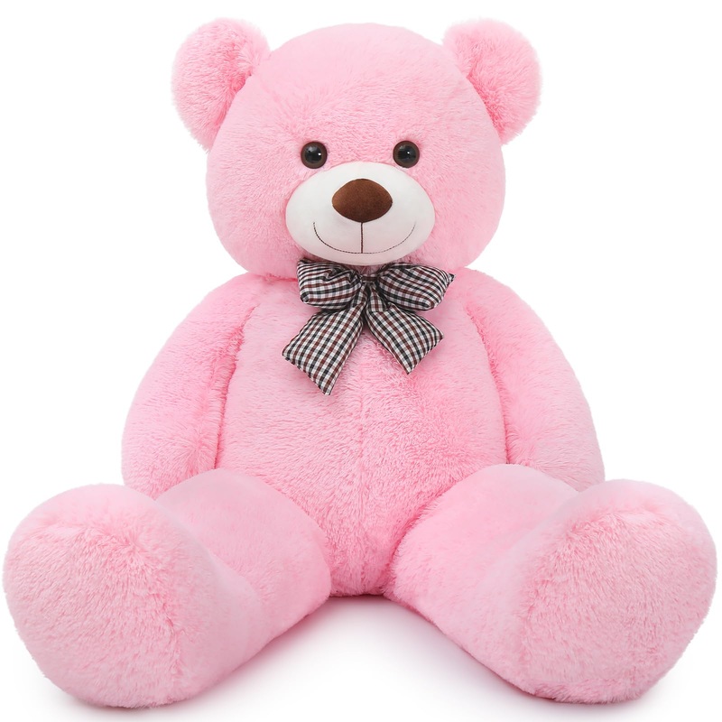 Maogolan Huge Pink Stuffed Animals 47 Inch Life Size Cute Teddy Bears Big Giant Teddy 4 Feet For Baby Girls Shower Decorations