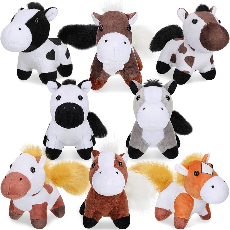 8 Pieces Plush Pets 5 Inch Stuffed Animals Bulk Assorted Cute Stuffed Pet Animal Plush Toys Small Plush Animals For Halloween Kid Classroom School Pet Party Favors Supplies Decoration (Creep Cat)