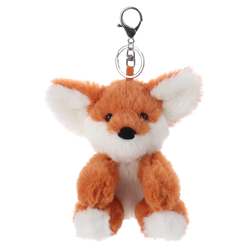 Apricot Lamb Cute Toys Plush Orange Fox Stuffed Animal Soft Keychain For Kids Bag, Purse, Backpack, Handbag (5 Inches)