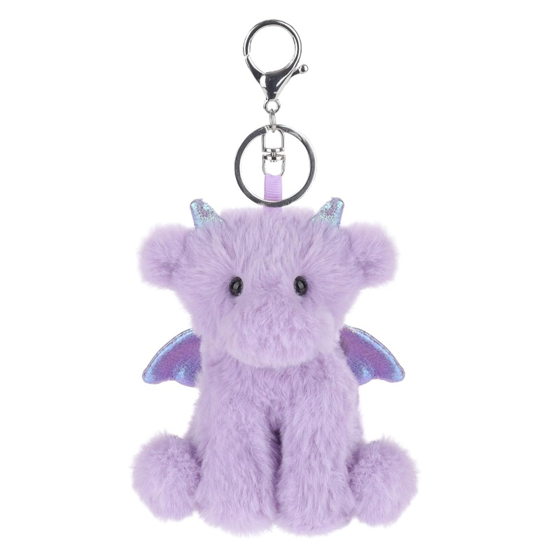 Apricot Lamb Cute Toys Plush Purple Dragon Dinosaur Stuffed Animal Soft Keychain For Child Bag, Purse, Backpack, Handbag (Purple Dragon4.3 Inches)