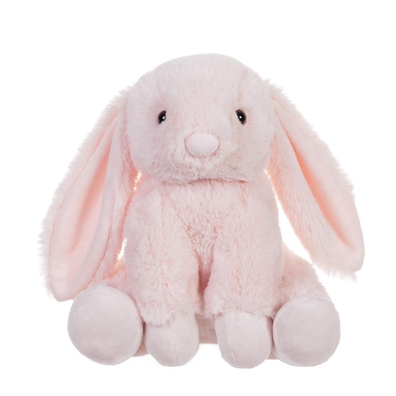 Apricot Lamb Toys Plush Indy Pink Bunny Rabbit Stuffed Animal With Fluffy Soft Ears (Indy Pink Bunny, 8 Inches)