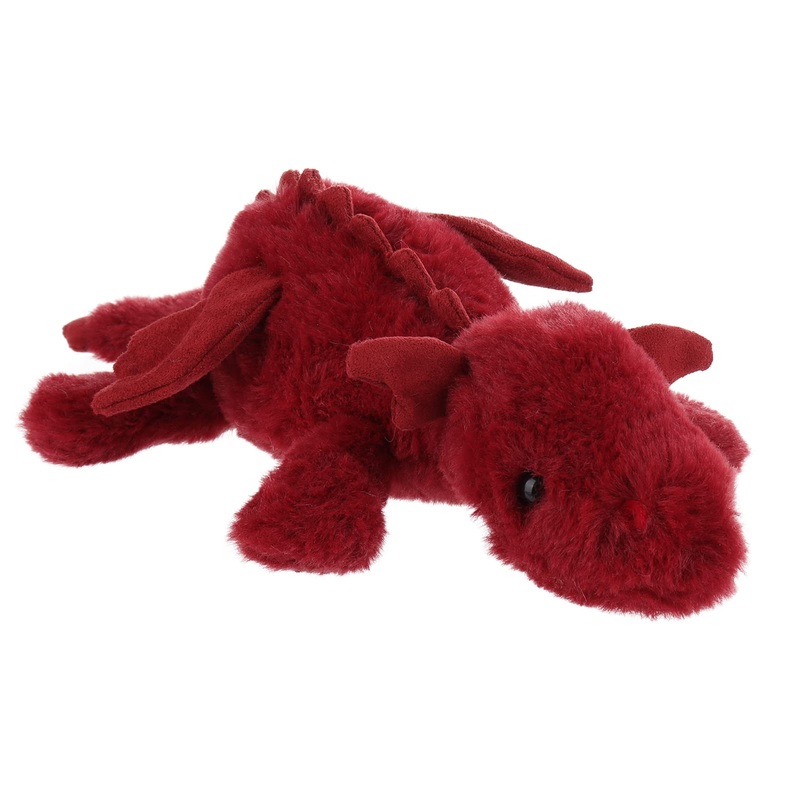 Apricot Lamb Toys Plush Plum Lying Dragon Dinosaur Stuffed Animal Soft Cuddly Perfect For Child (Red Dragon,15 Inches)