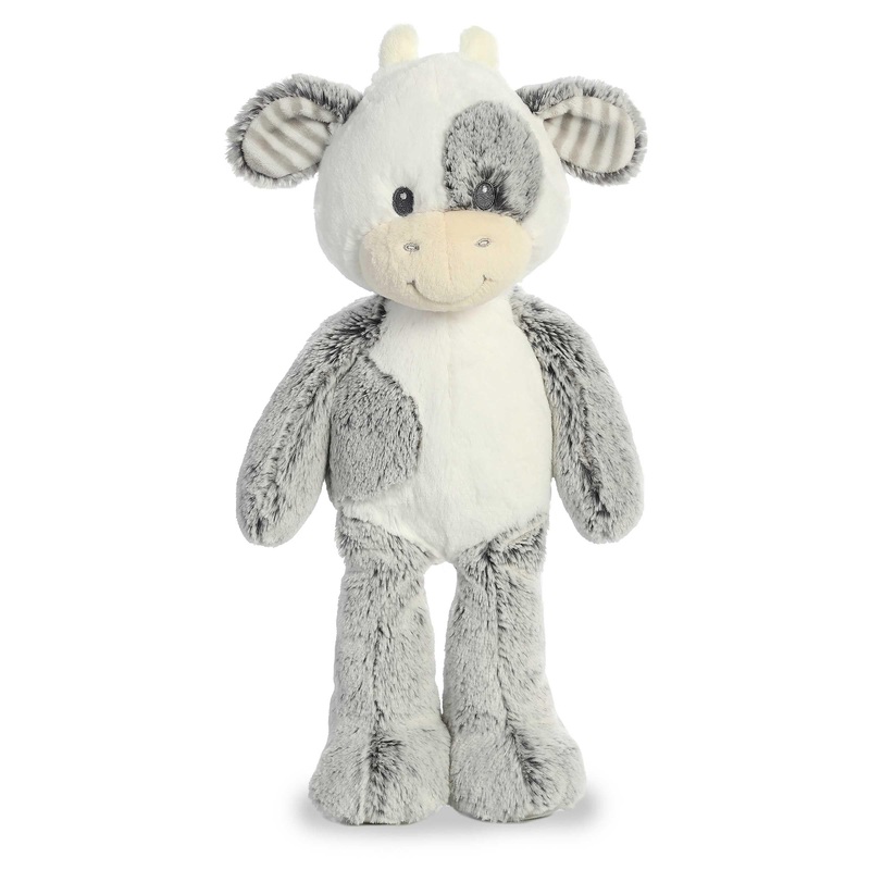 Aurora Adorable Cuddlers Coby Cow Baby Stuffed Animal - Security And Sleep Aid - Comforting Companion - Gray 14 Inches