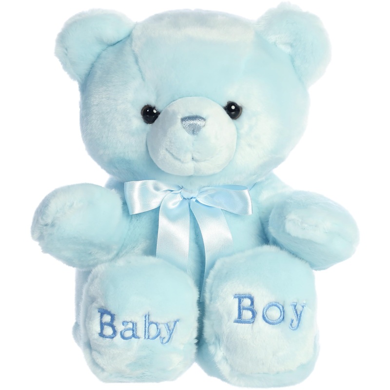 Aurora Snuggly Comfy Bear Baby Stuffed Animal - Comforting Companion - Imaginative Play - Blue 18 Inches