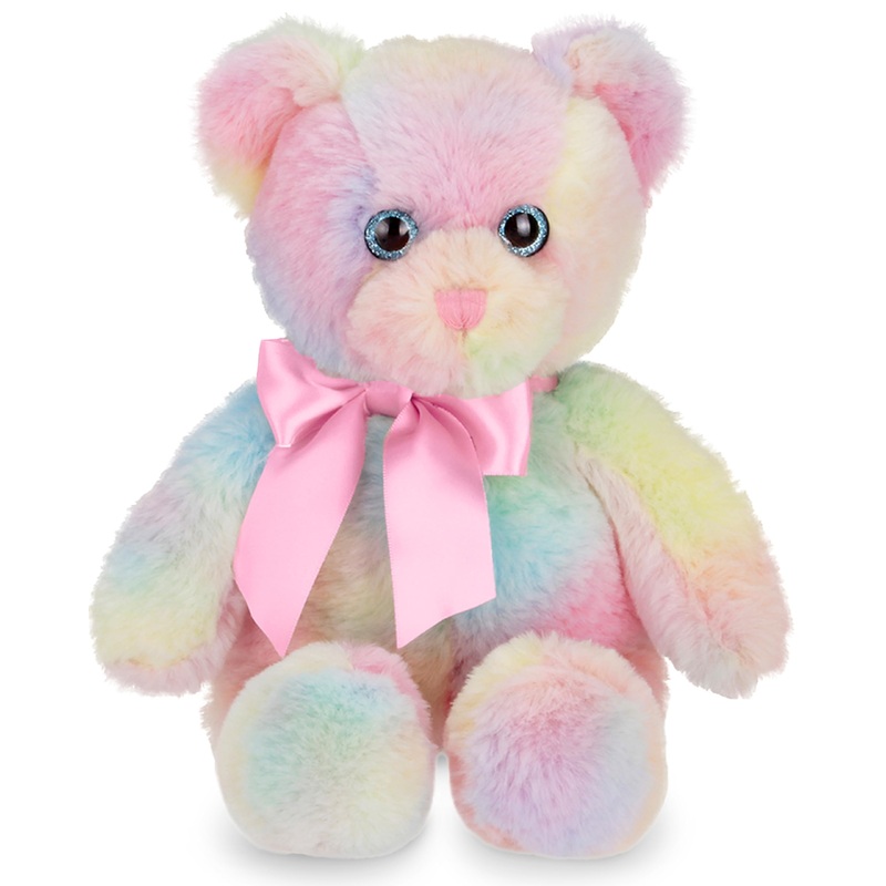 Bearington Candi Rainbow Plush Stuffed Animal Teddy Bear, 12 Inches