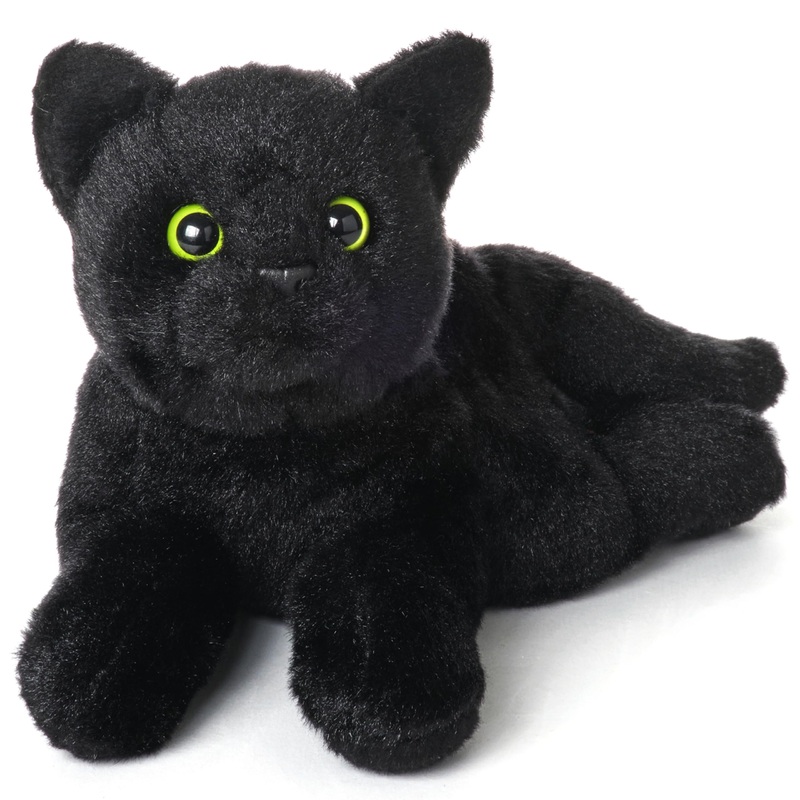 Bearington Collection Lil' Jinx Cat 8 In Stuffed Animals Black Cat Plush Toy - Stuffed Cats That Look Real - Plushies For Kids