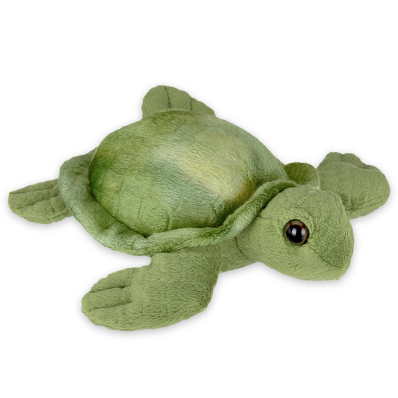 Bearington Collection Lil' Shelton Plush Sea Turtle Stuffed Animal, 7 Inches