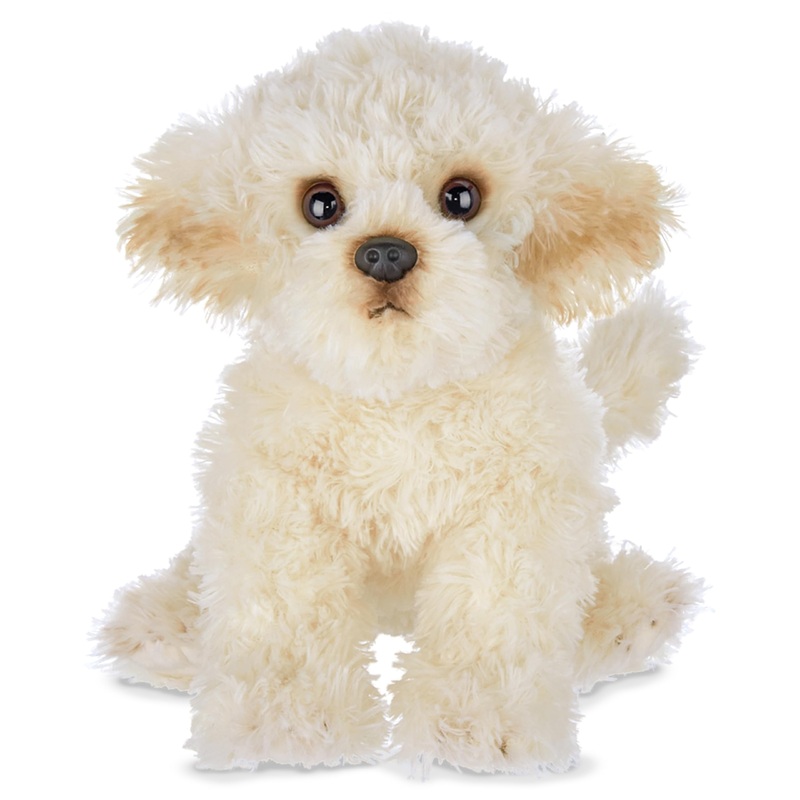 Bearington Collection White Dog Stuffed Animal Puppy 13 Inch - Plush Dog Toys For Kids Maltipoo Labradoodle Plushies