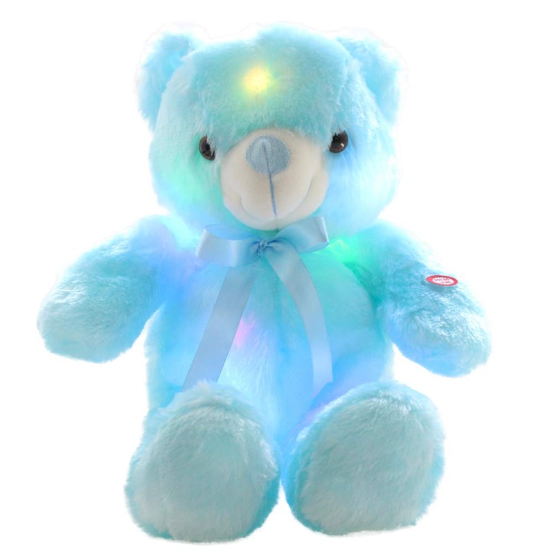 Sofipal Led Teddy Bears Stuffed Animals, Cute Glow Bear Plush Toys Creative Colorful Luminous Light Up Doll Gifts For Bedroom, Kids, Baby, Valentine (Pink,18 Inch)