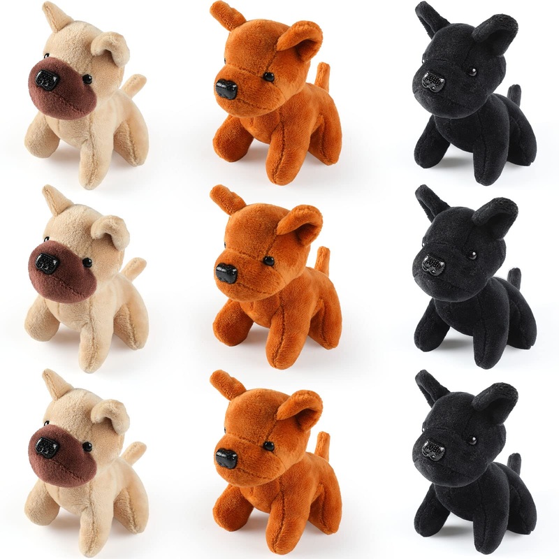 Sumind 9 Pcs Mini Plush Dog Stuffed Animals Bulk Dog Plush Party Favors Small Soft Plush Dog Toy For Goodie Bag Fillers Kids Baby Show Birthday Valentine'S Day Gift(Nerdy Puppy)