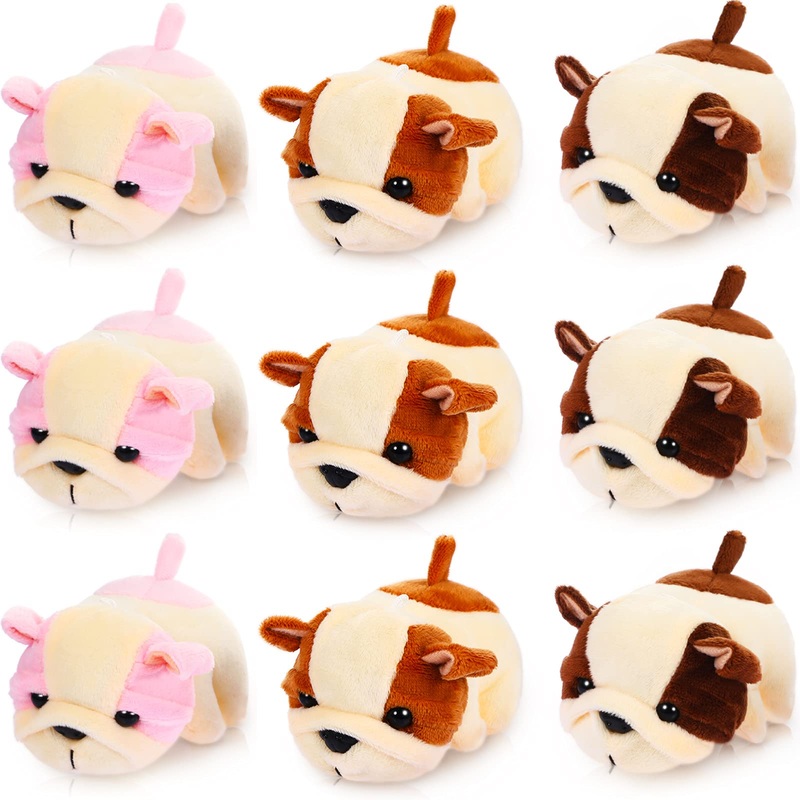 Sumind 9 Pcs Valentine Mini Plush Dog Stuffed Animals Bulk Dog Plush Party Favors Small Soft Plush Dog Toy For Easter Goodie Bag Fillers Baby Show Birthday(Fluffy Puppy)
