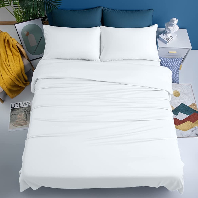 Shilucheng 100 Cooling Bamboo_ Sheets Set- King Size 1800 Thread Count Soft Bed Sheets,16 Inch Deep Pocket,Breathable,Comfortabl