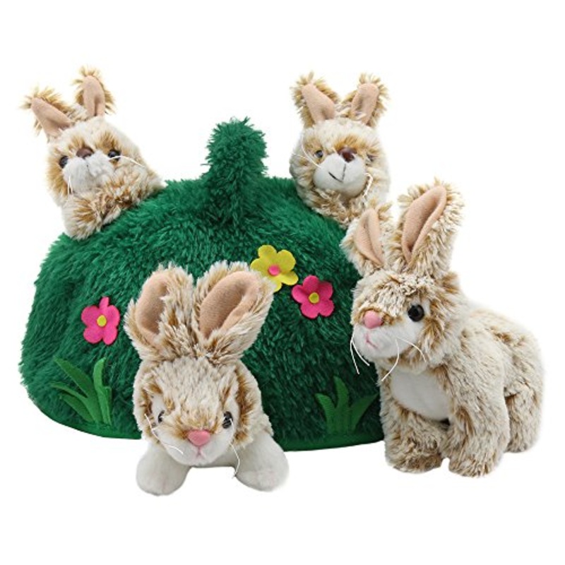 The Puppet Company Hide-Away Puppets Rabbit Hill Finger Puppet Set