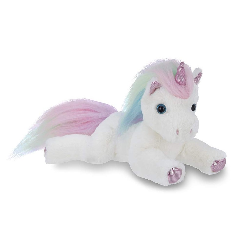 Bearington Glisten The Rainbow Unicorn Plushie, 12 Inch Unicorn Stuffed Animal For Girls